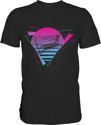 Produktbild von Modularer Synthesizer Analog Vaporwave Techno Cat T-Shirt – Black / L