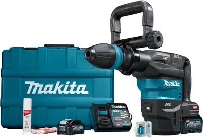 Image de Perforateur-burineur SDS+ 40V Max XGT - MAKITA - avec 2 batteries 40V 4.0Ah - chargeur - Bluetooth - MakPac - DC40RA - HR005GM202