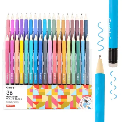 Produktbild von Radierbare Gelschreiber 36 Farben 0,7 mm Mittlere Strichstärke Twist-Up-Design