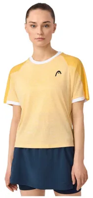 Produktbild von Head Damen Sport T-Shirt in Dunkelblau, Weiß und Gelb
