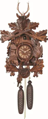 Produktbild von Engstler - 738/8 - Kuckucksuhr - 8-Tag-Kettenzugwerk - Nussbaum - 50 cm