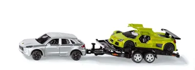 Image de Siku Voiture avec remorque de transport ; 2544