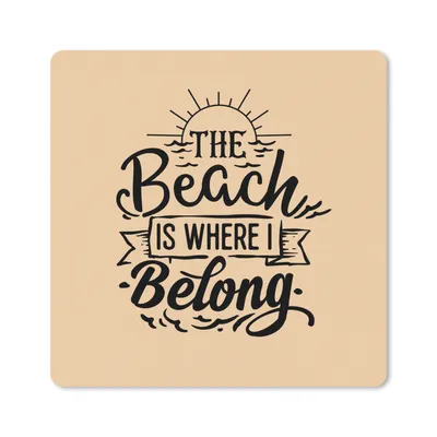 Produktbild von MuchoWow® Mauspad Mousepad Zitate - Strand - Sonne 20x20 cm - Mousepads - Maus Mat - Pad - Mausunterlage - Desk Mat - Bureauartikeln