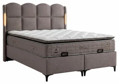 Image de Lit avec matelas, style moderne, avec espace de rangement, rembourrage moelleux, Image générée par une IA