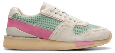 Imagen del producto de Clarks Originals Torrun zapatillas de ante y malla rosa verde mujer y hombre