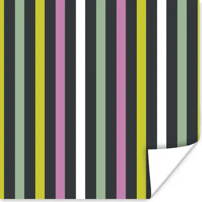Produktbild von MuchoWow® Poster Streifen - Muster - Lila 100x100 cm - Babyzimmer