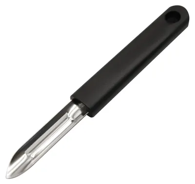 Gemüseschäler aus Edelstahl, 17 cm, manuell, schwarz