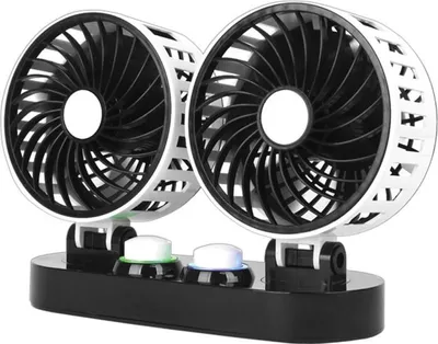 Immagine prodotto di Ventilatore auto doppio per accendisigari regolabile 2x5" 24V