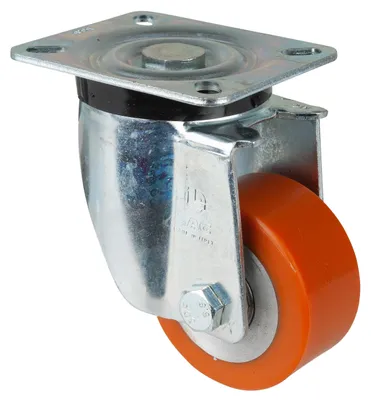 Produktbild von BS Rollen Lenkrolle N100.B90, mit Platte, Durchmesser 80, B 40mm 250kg, Guss-Polyurethan
