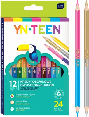 Zdjęcie produktu dla Kredki Jumbo dwustronne 24 kolory