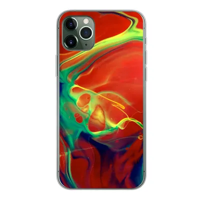 Produktbild von MuchoWow® Handyhülle Schutzhülle Hülle für iPhone 11 Pro Max Kunst - Tinte - Farben - Psychedelisch Silikon Softcase Handy Hülle - Schutz