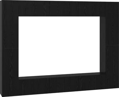 Image de vidaXL Ensemble de meubles TV 10 pcs noir aspect chêne 30,5 x 30 x 90 cm