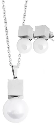 Produktbild von Akzent Damen Schmuckset Edelstahlschmuckset, Kette und Ohrringe