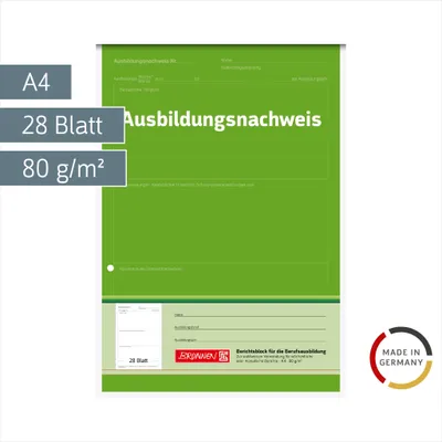 Produktbild von Brunnen Ausbildungsnachweis, A4, blanko, weiß