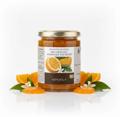 Produktbild von Agrisicilia Sizilianische Orangen-Marmelade 360g - 3 Gläsern