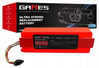 Obrázok produktu pre Gares Náhradná batéria pre Xiaomi Roborock BRR-2P4S-5200S | 14,4V 5,8 Ah Li-Ion | Vysokovýkonná batéria pre robotický vysávač | Kompatibilná s Xiaomi Roborock BRR-2P4S-5200S | Prémiová kvalita