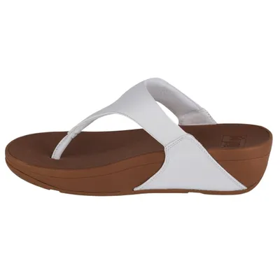 Produktbild von FitFlop Lulu Leather Toepost  Teenslippers - Wit - Maat 37