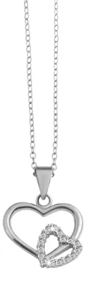 Produktbild von Akzent Damen Kette mit Anhänger Albi "Albi" aus 925 Sterlingsilber, rhodiniert, langlebig
