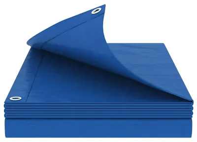 Zdjęcie produktu dla Plachta z oczkami, niebieska, 3 x 4 m, 260 g/m², wykonana z polietylenu (PE)