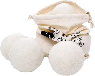 Imagen del producto de Bolas de secado reutilizables Woll, paquete de 6 unidades, bolas grandes para la secadora