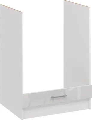 Produktbild von Roe Furniture | Küchenunterschrank 60 cm - Weiß - Weiß Glänzend - Schrank unter dem Backofen - Ohne Arbeitsplatte - Unterschränke Küche - ZK6