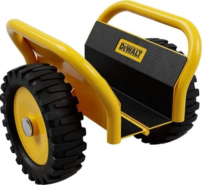 Zdjęcie produktu dla Wałek do płyt Dewalt DXWT-201 – do 500 kg – mocowanie zaciskowe – żółto-czarny