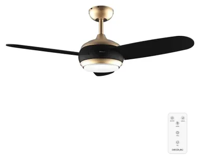 Zdjęcie produktu dla Cecotec EnergySilence Aero 4265 GoldBlack, Wentylator domowy z łopatkami, Czarny, Złoto, Sufit, 25 m², 106 cm, 8 h