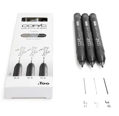Image de COPIC® 22075633 COPIC® Multiliner Fineliner farbsortiert 0,5 mm, 3 St.