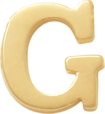 Produktbild von Neu Bling 9NBG-902G Gold Letter Earring G - 1/2 Paar - 14 Karat - 3.8x3.3mm - Ohrring - Geschenk für sie - Gold