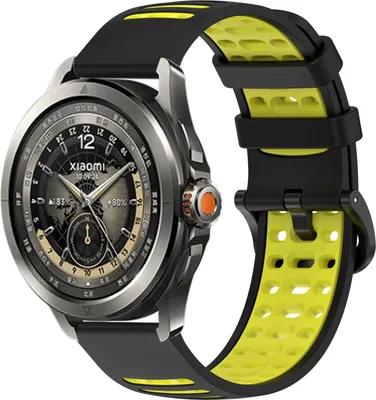Produktbild von Für Xiaomi Watch S4 Sport Two Color Silikon Ersatz Watch Armband mit Schnellverschluss Schwarz