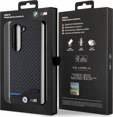 Obrázek produktu pro Etui Bmw kůže Carbon Na Samsung Galaxy Z Fold 5 - Czarne