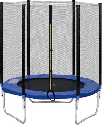 Obrázek produktu pro Venkovní trampolína s bezpečnostním plotem a polstrovanými tyčemi, zahradní trampolína 6 FT, nosnost 80 kg, prošla testem GS a