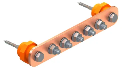 Produktbild von OBO 1802 10 CU Potentialausgleichsschiene 5015842