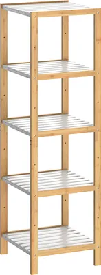 A five-tier shelving unit.