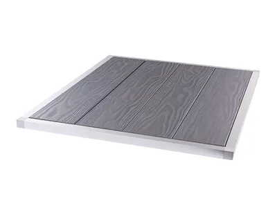 Produktbild von Duschplatte für Gartenduschen, Aluminium-Kunstholz, 79 x 65 cm