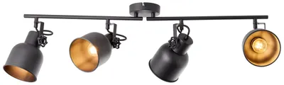 Produktbild von BRILLIANT Spotrohr, 4-flammig Rolet schwarz IP20 E14 18 Watt dimmbar g. f. Tropfenlampe