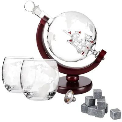Produktbild von Whiskyset mit Globe Karaffe und Gläsern