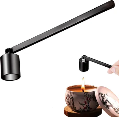 Kerzenlöscher aus Edelstahl, lang, schwarz, 1 Stück