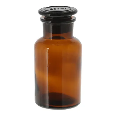 Produktbild von 6 x Apothekerflaschen Braunglas mit Glasstopfen und Weithals 250 ml Weithalsflaschen Braunglasflaschen Medizin Medizinflaschen