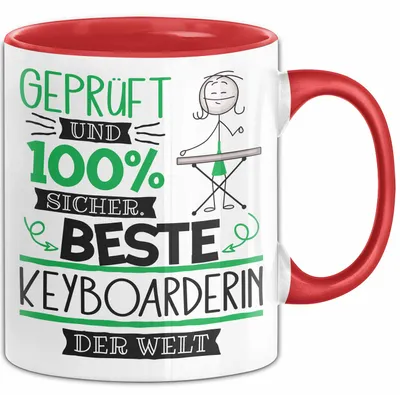 Produktbild von Beste Keyboarderin Der Welt Tasse Geschenk für Eine Keyboarderin Und Sicher Geschenkidee Geburtstag Weihnachten (Rot)
