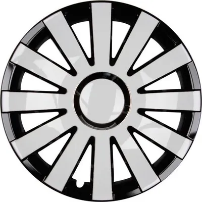 Produktbild von 4x PREMIUM DESIGN Radkappen Radzierblenden "Onyx" 16 ZOLL #31 in Schwarz Weiß