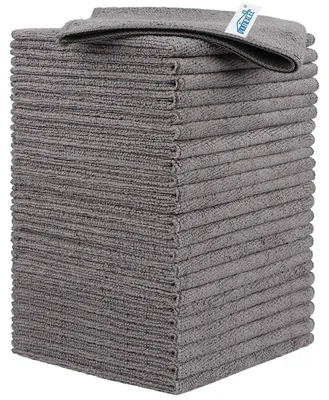 Zdjęcie produktu dla Ściereczki z mikrofibry, 24 sztuki, szare, 30 x 30 cm