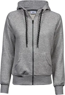 Produktbild von Tee Jays 5436 | Ladies Hooded Zip-Sweat - Farbe: Heather Grey - Größe: XXL