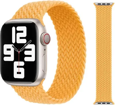 Produktbild von Original Apple Braided Solo Loop Armband 42/44/45mm Größe 4 Maize