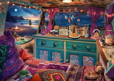 Immagine prodotto di Puzzle Ravensburger "Vista dalla mia finestra" n. 2: 1000 pezzi, "Momenti di vita"