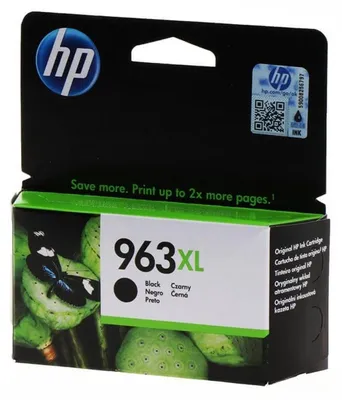 Obrázek produktu pro HP 963XL Černá originální inkoustová kazeta s vysokou výtěžností, Vysoká (XL) výtěžnost, Černá, Inkoust na pigmentové bázi, 47,86 ml, 1 kusů, 2000 str.