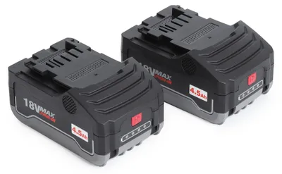2 Ersatzakkus 18 V 4,5 Ah Li-Ion für 18-Volt-Werkzeuge