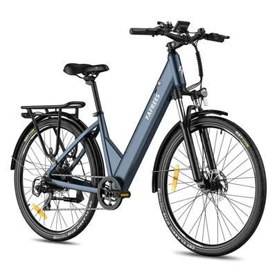Produktbild von City Elektrofahrrad Rostfreie Aluminiumlegierung 36 V 15 Ah 540 Wh bis zu 90 - 110 km E Bike 27,5 Zoll Wasserdicht IP54 mit 7 Gang und App, Blau