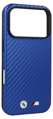 Produktbild von Handyhülle BMW M Carbon Metal Logo MagSafe für iPhone 18 Pro / 17 Pro, Blau