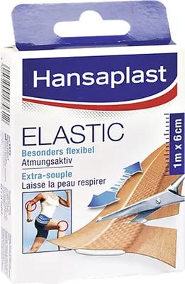 Produktbild von Wundpflaster Hansaplast Elastic 1mx6cm Packung mit 10 Stück